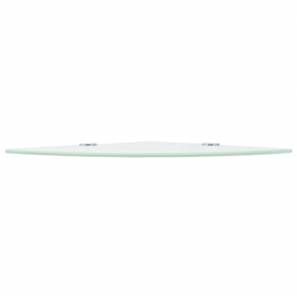 Hoekschappen Met Chromen Dragers Glas 2 35 x 35 cm Wit