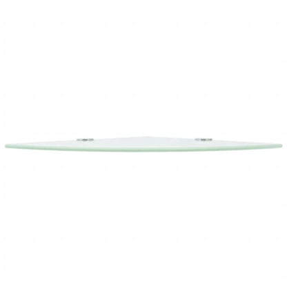 Hoekschappen Met Chromen Dragers Glas 2 35 x 35 cm Wit