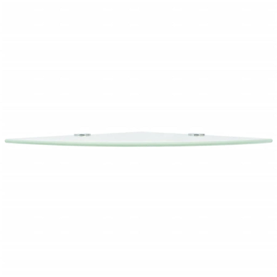 Hoekschappen Met Chromen Dragers Glas 2 35 x 35 cm Wit