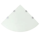Hoekschappen 2 st 45x45 cm glas wit