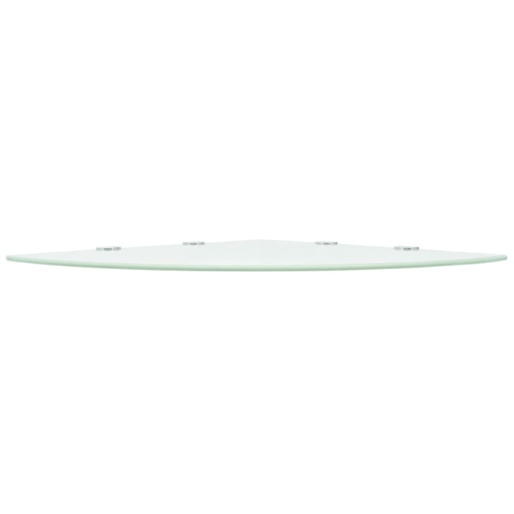Hoekschappen Met Chromen Dragers Glas 2 45 x 45 cm Wit