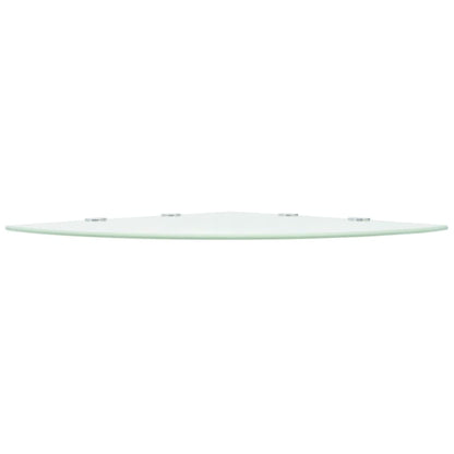 Hoekschappen Met Chromen Dragers Glas 2 45 x 45 cm Wit
