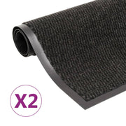 Droogloopmatten 2 st 60x90 cm zwart