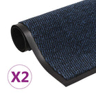 Droogloopmat 60x90 cm blauw 2 stuks