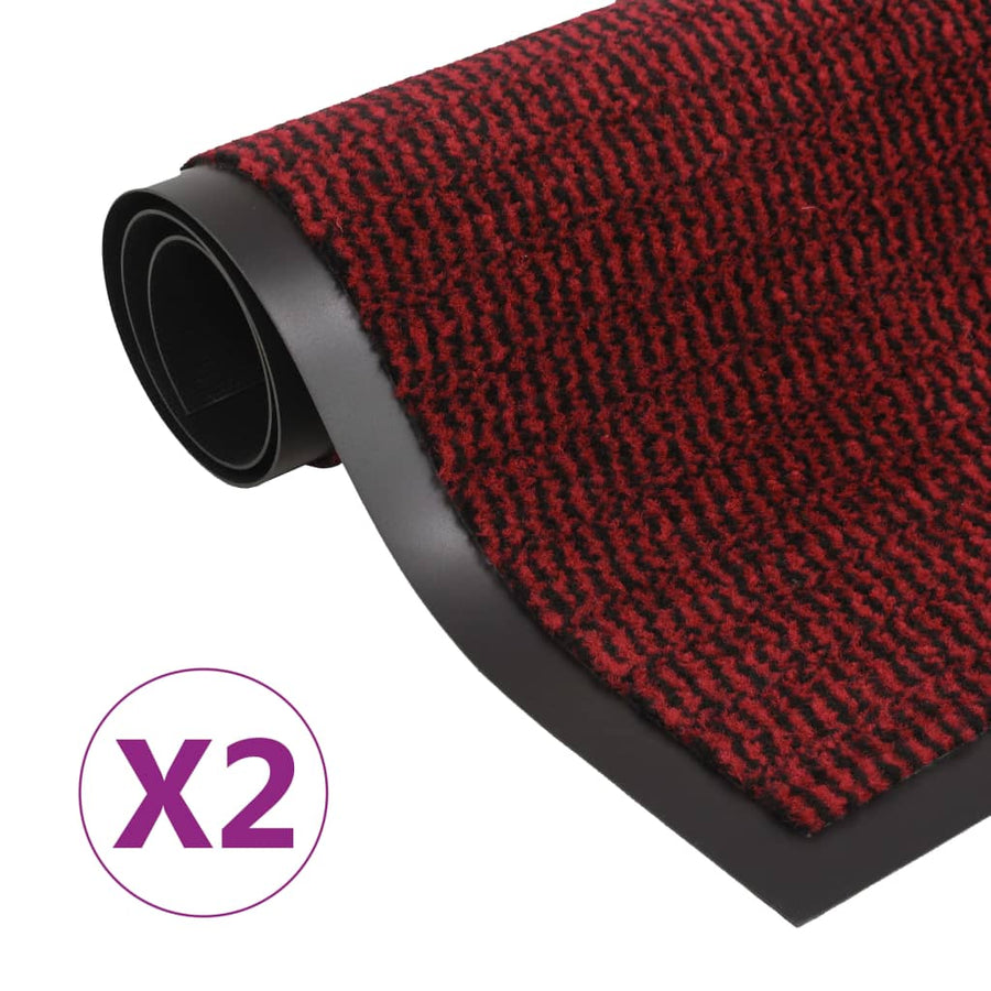 Droogloopmatten Rechthoekig Getuft 2 90 x 150 cm Rood
