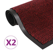 Droogloopmatten 2 st 120x180 cm rood