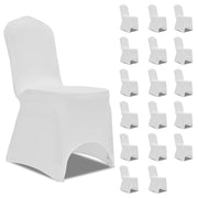 Stoelhoezen stretch 18 stuks wit