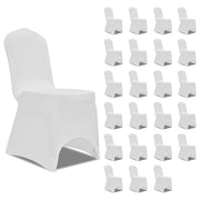 Chair covers stretch 24 pcs white