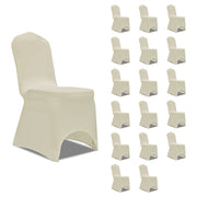 Stoelhoezen stretch 18 stuks crème