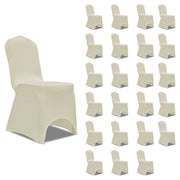 Chair covers stretch 24 pcs cream