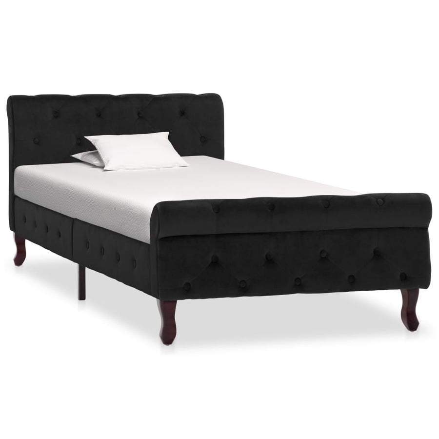 Bedframe Fluweel 90 x 200 cm Zwart