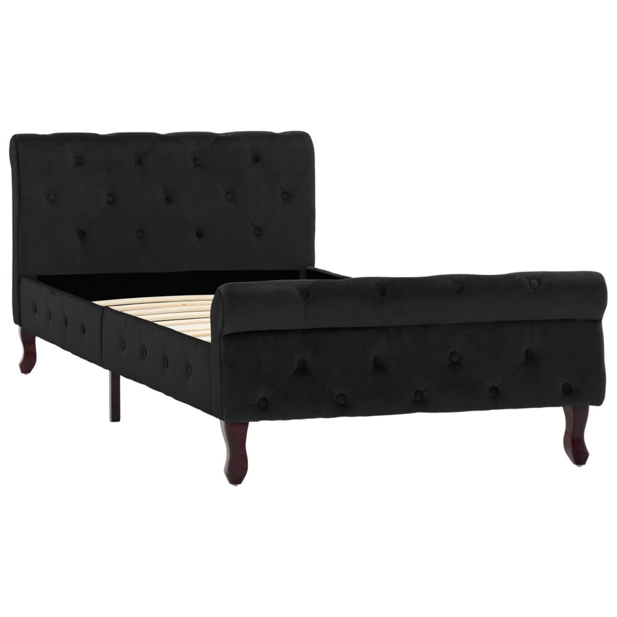 Bedframe Fluweel 90 x 200 cm Zwart