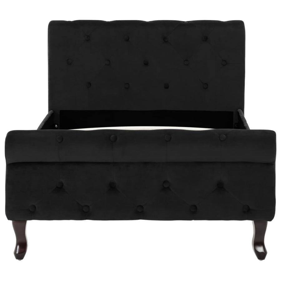 Bedframe Fluweel 90 x 200 cm Zwart