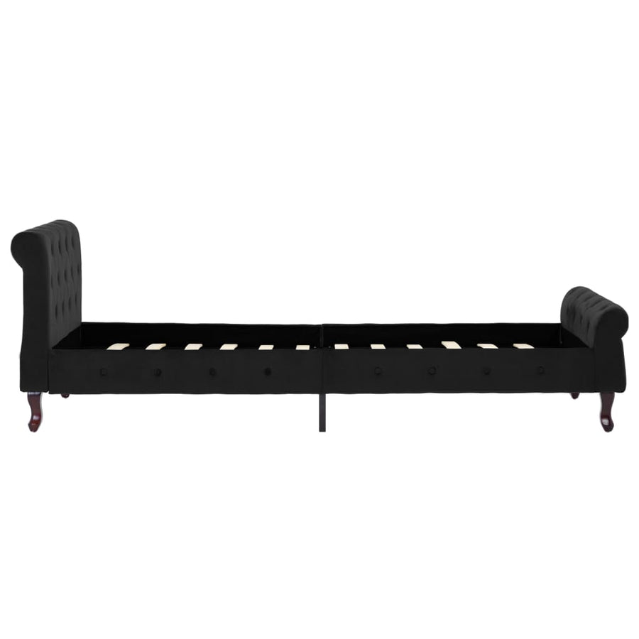 Bedframe Fluweel 90 x 200 cm Zwart