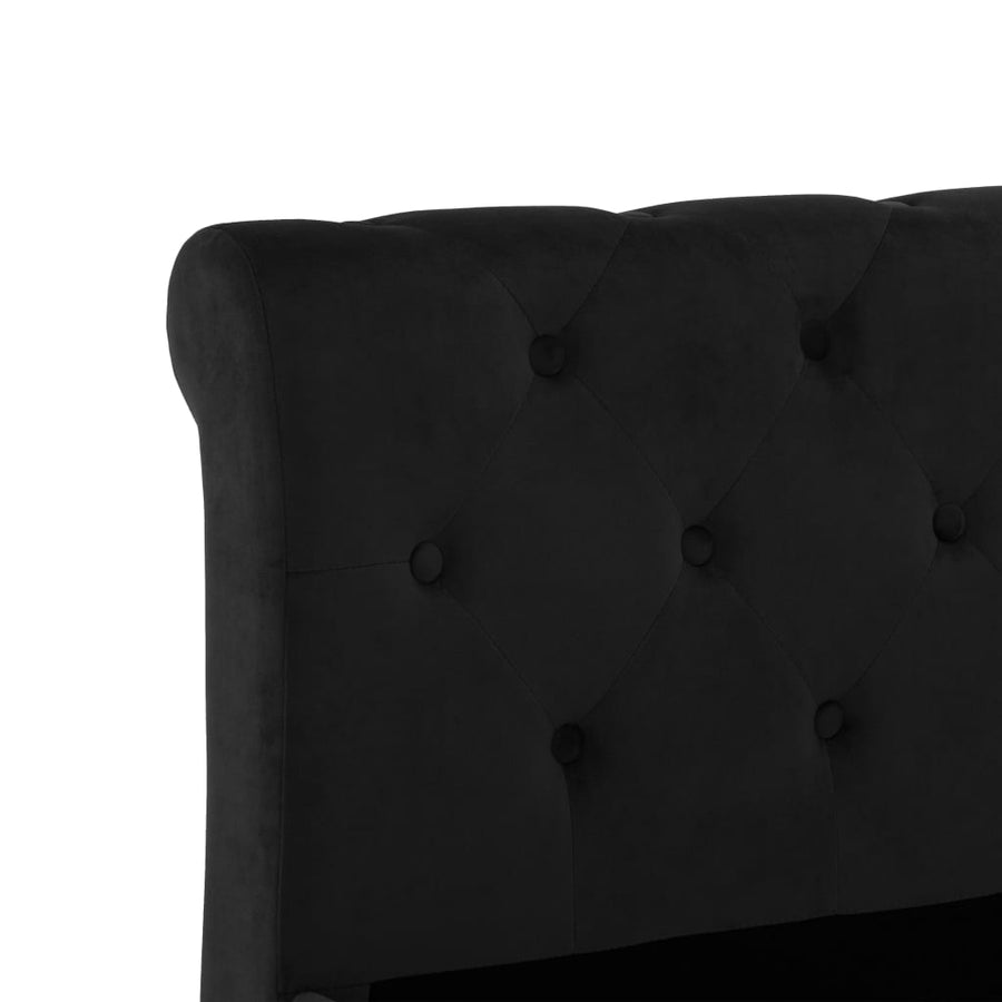 Bedframe Fluweel 90 x 200 cm Zwart