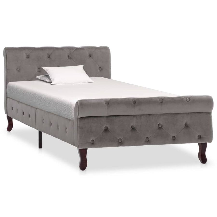 Bedframe Fluweel 90 x 200 cm Grijs