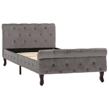 Bedframe Fluweel 90 x 200 cm Grijs