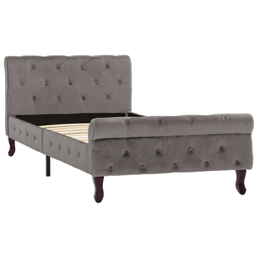 Bedframe Fluweel 90 x 200 cm Grijs