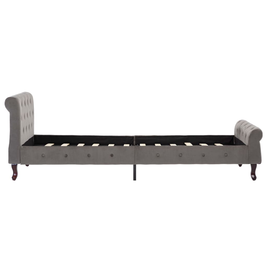 Bedframe Fluweel 90 x 200 cm Grijs