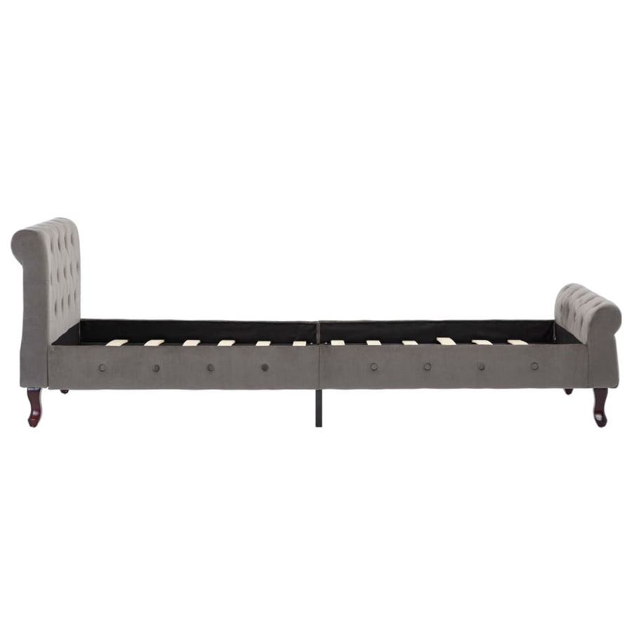 Bedframe Fluweel 90 x 200 cm Grijs