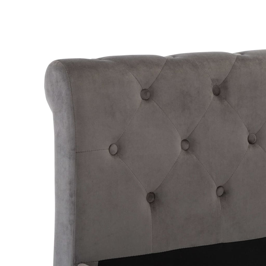 Bedframe Fluweel 90 x 200 cm Grijs
