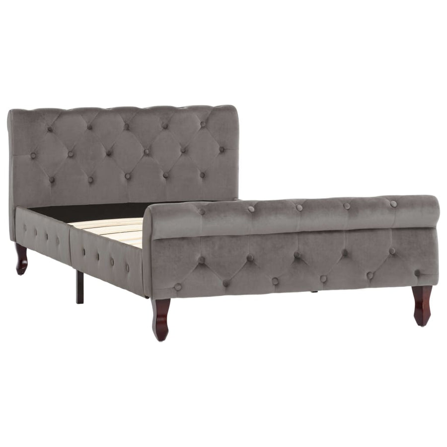 Bedframe Fluweel 100 x 200 cm Grijs