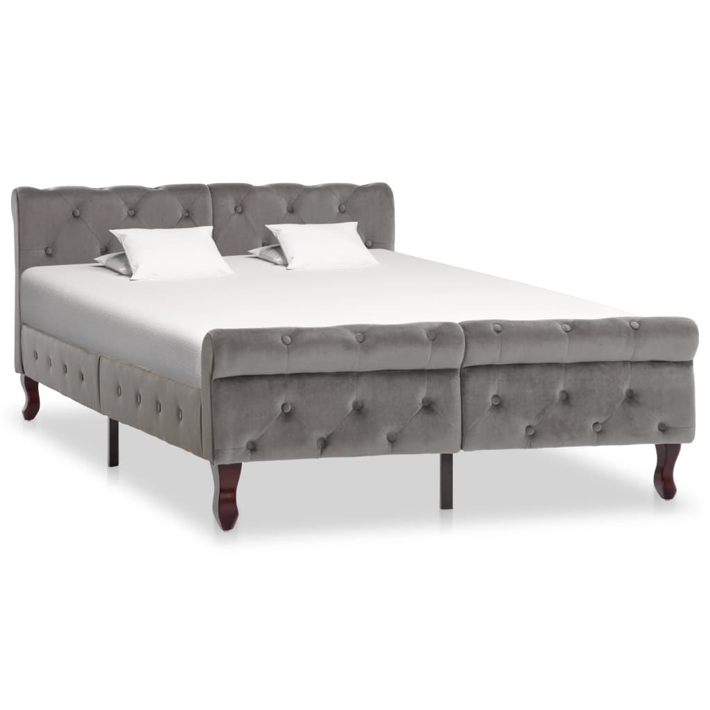 Bedframe fluweel grijs 120x200 cm