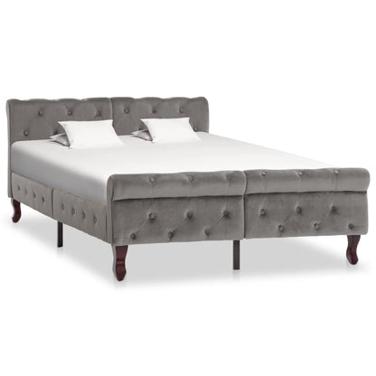 Bedframe fluweel grijs 120x200 cm