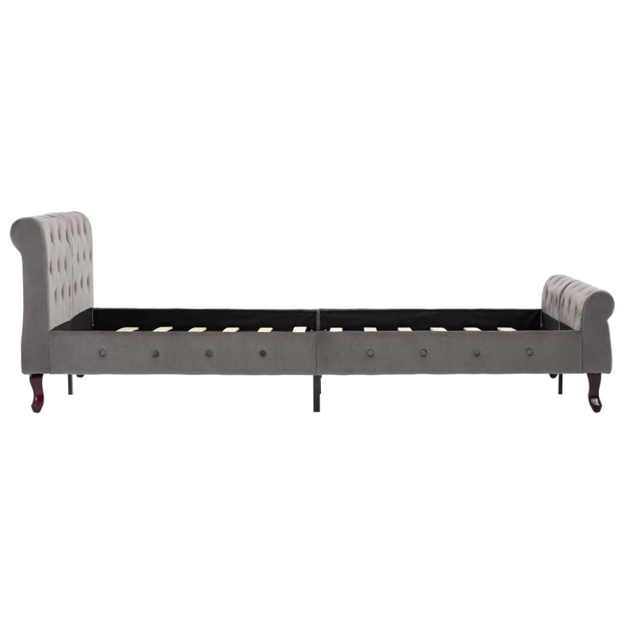 Bedframe fluweel grijs 120x200 cm