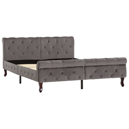 Bedframe Fluweel 140 x 200 cm Grijs