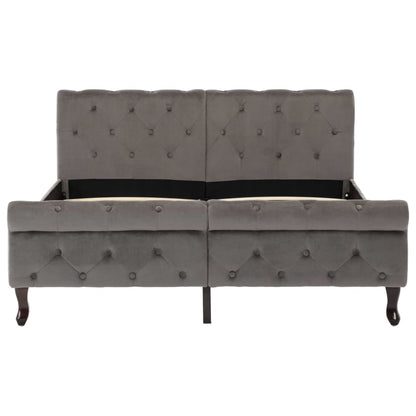 Bedframe Fluweel 140 x 200 cm Grijs