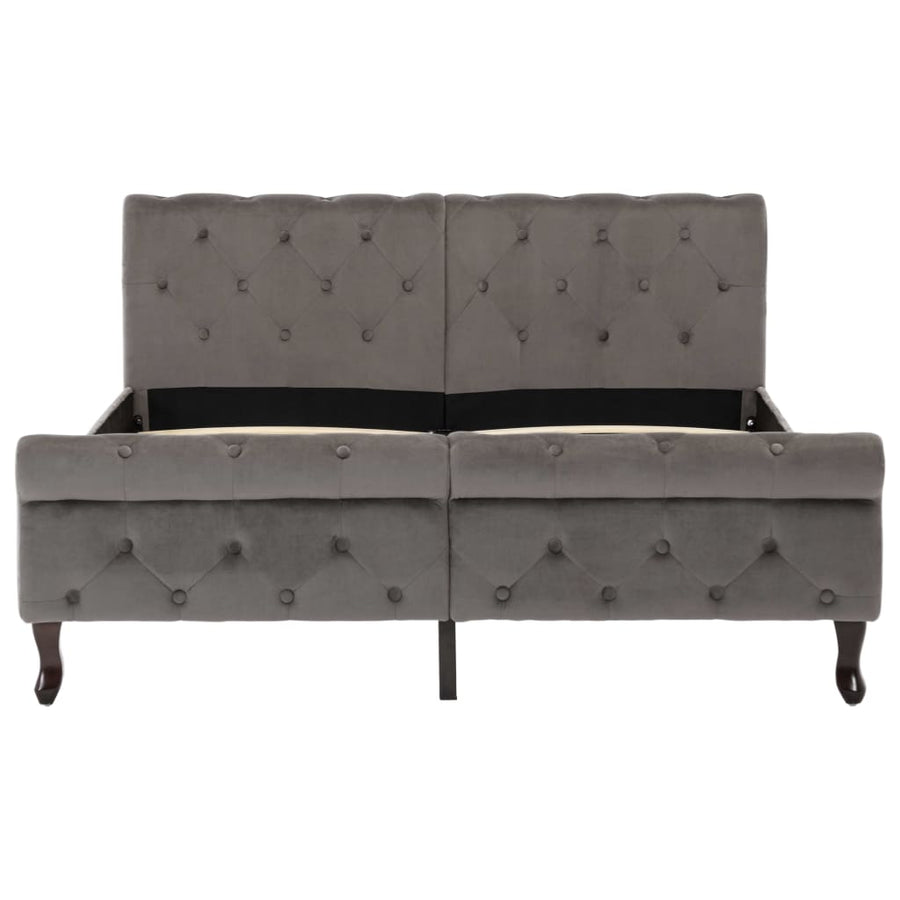 Bedframe Fluweel 140 x 200 cm Grijs