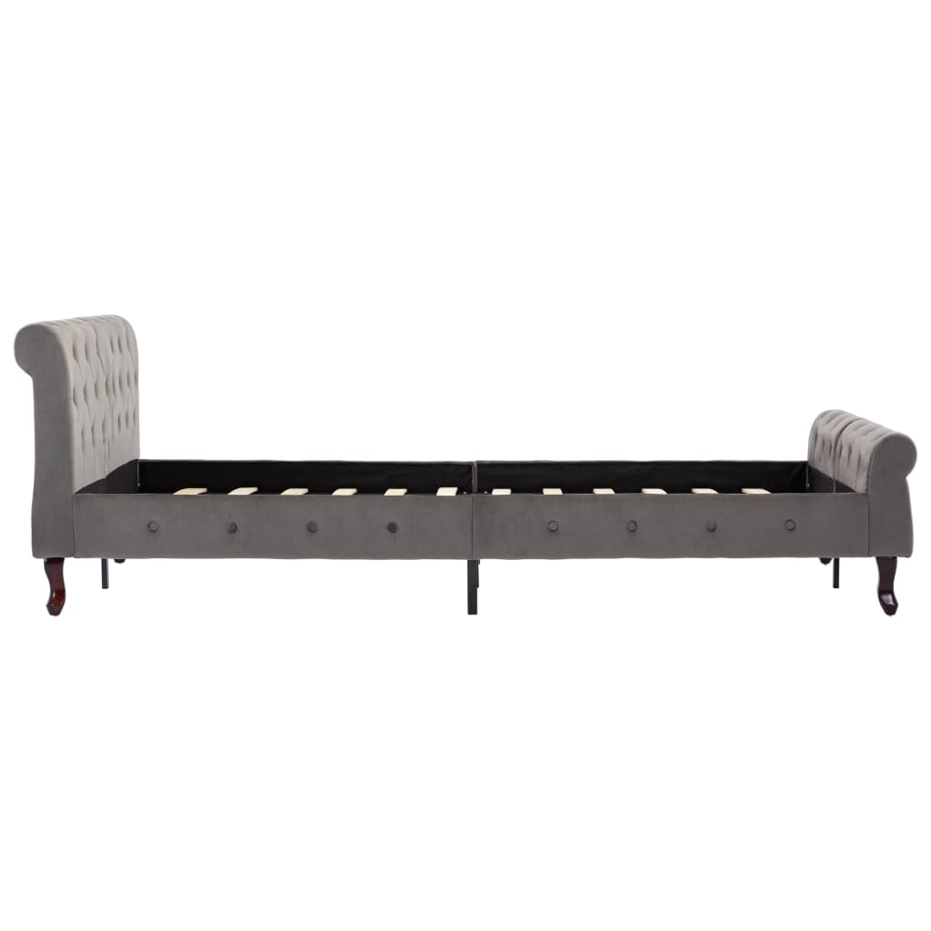 Bedframe Fluweel 140 x 200 cm Grijs
