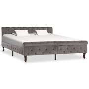 Bedframe fluweel grijs 160x200 cm