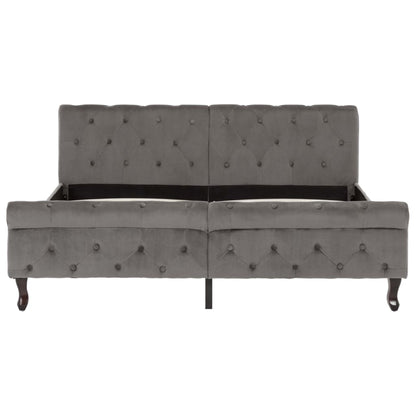 Bedframe Fluweel 160 x 200 cm Grijs