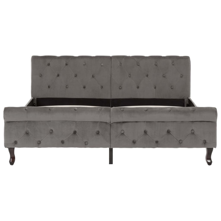 Bedframe Fluweel 160 x 200 cm Grijs