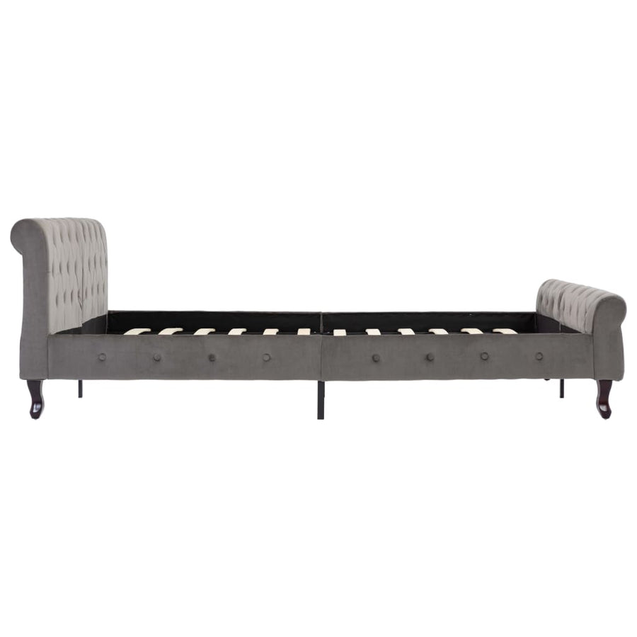 Bedframe Fluweel 160 x 200 cm Grijs