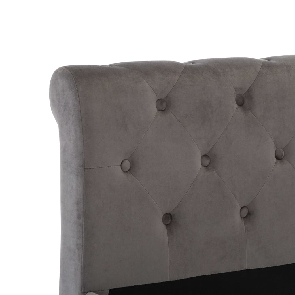 Bedframe Fluweel 160 x 200 cm Grijs