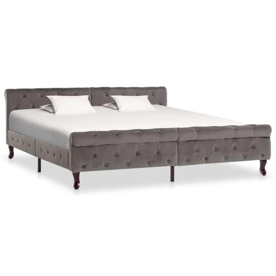Bedframe Fluweel 180 x 200 cm Grijs