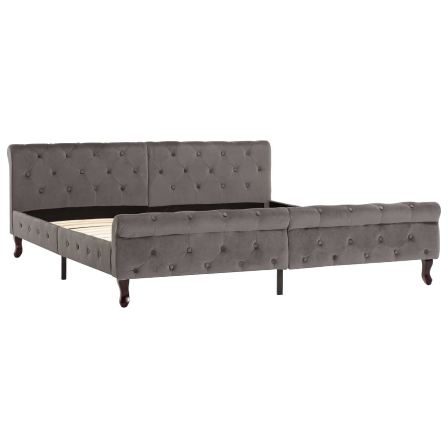 Bedframe Fluweel 180 x 200 cm Grijs