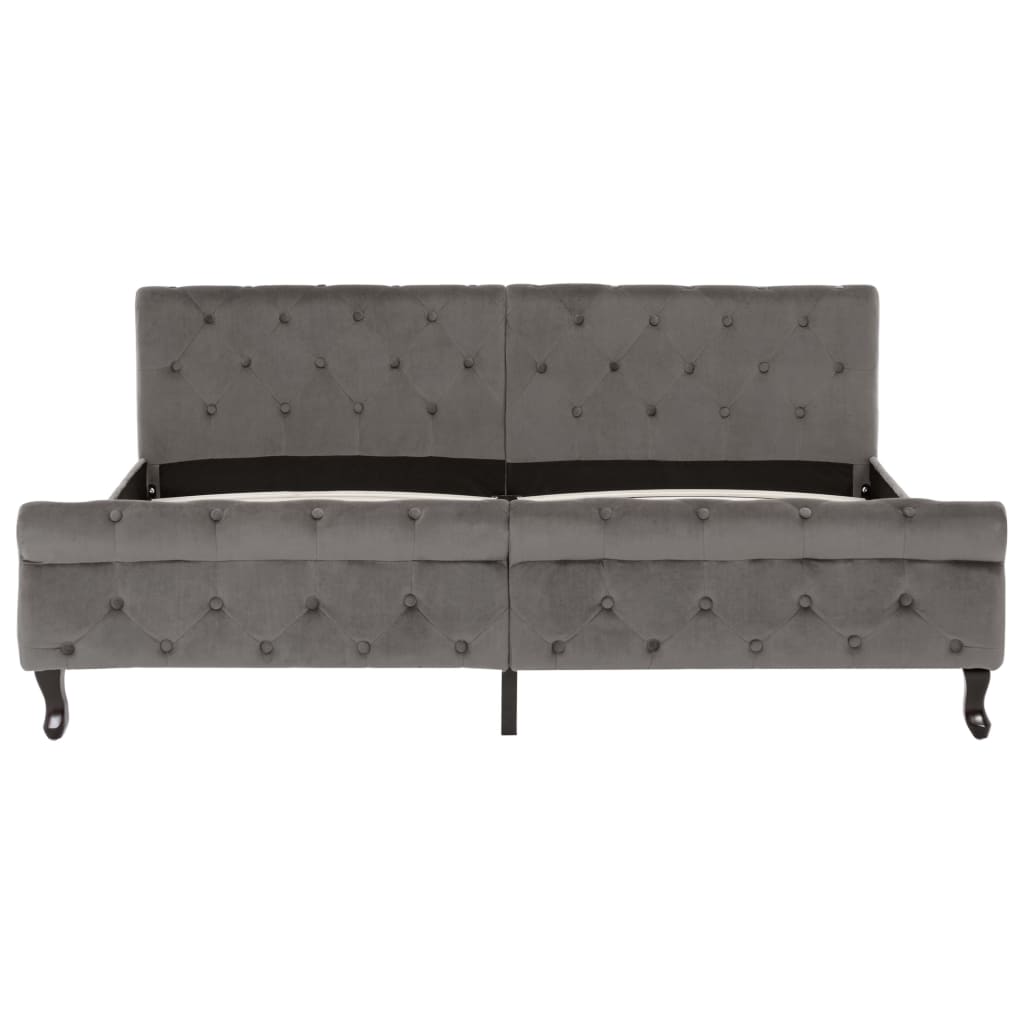 Bedframe Fluweel 180 x 200 cm Grijs