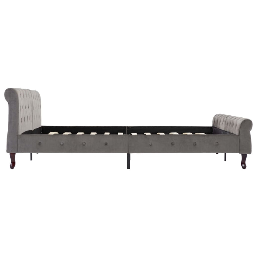 Bedframe Fluweel 180 x 200 cm Grijs