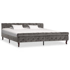 Velvet grey bed frame 200x200 cm