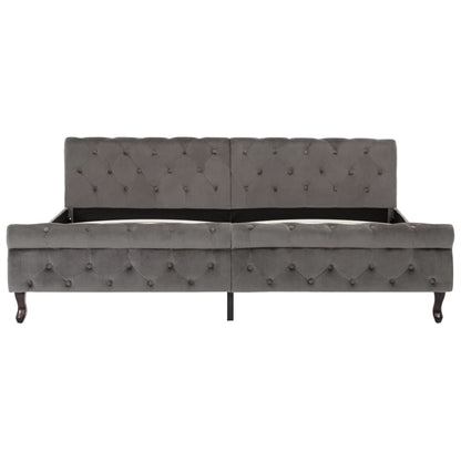 Bedframe Fluweel 200 x 200 cm Grijs