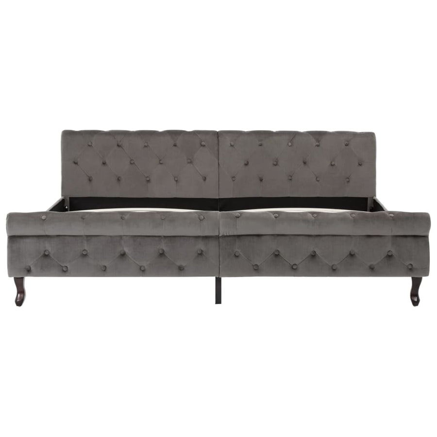 Bedframe Fluweel 200 x 200 cm Grijs