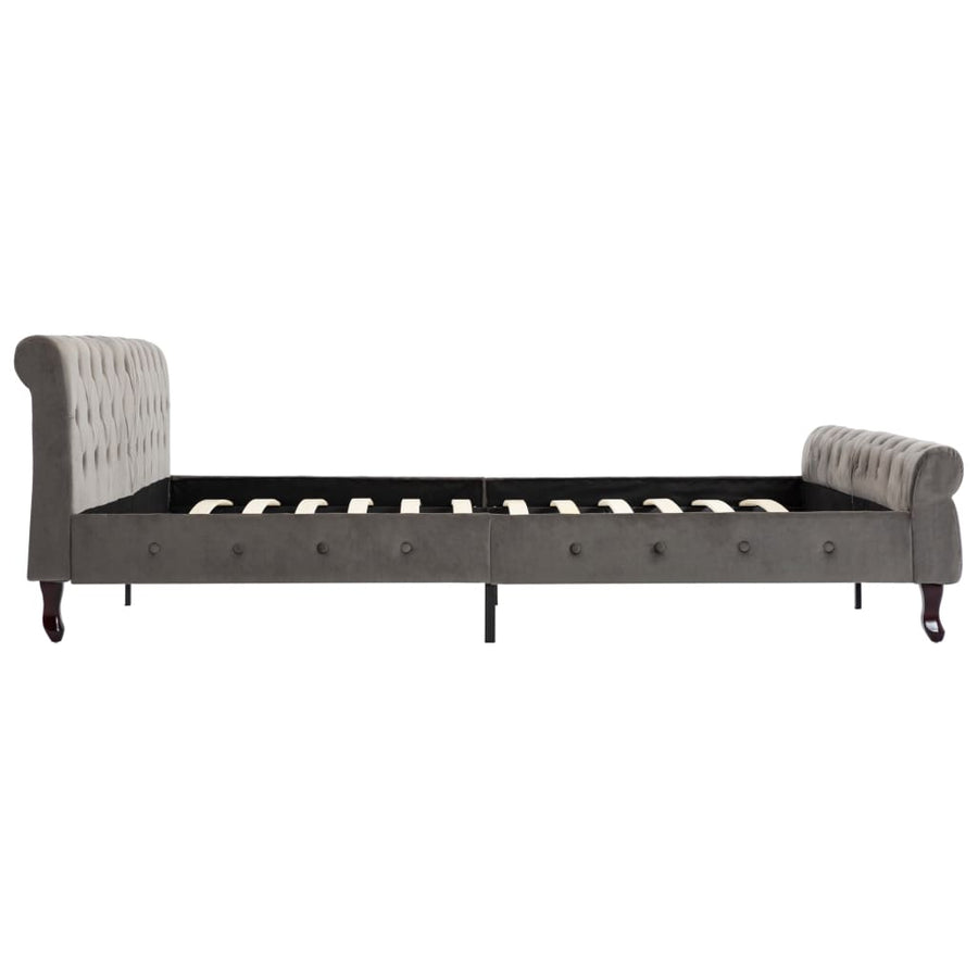Bedframe Fluweel 200 x 200 cm Grijs
