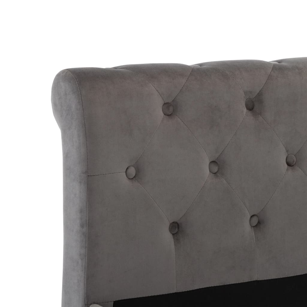 Bedframe Fluweel 200 x 200 cm Grijs