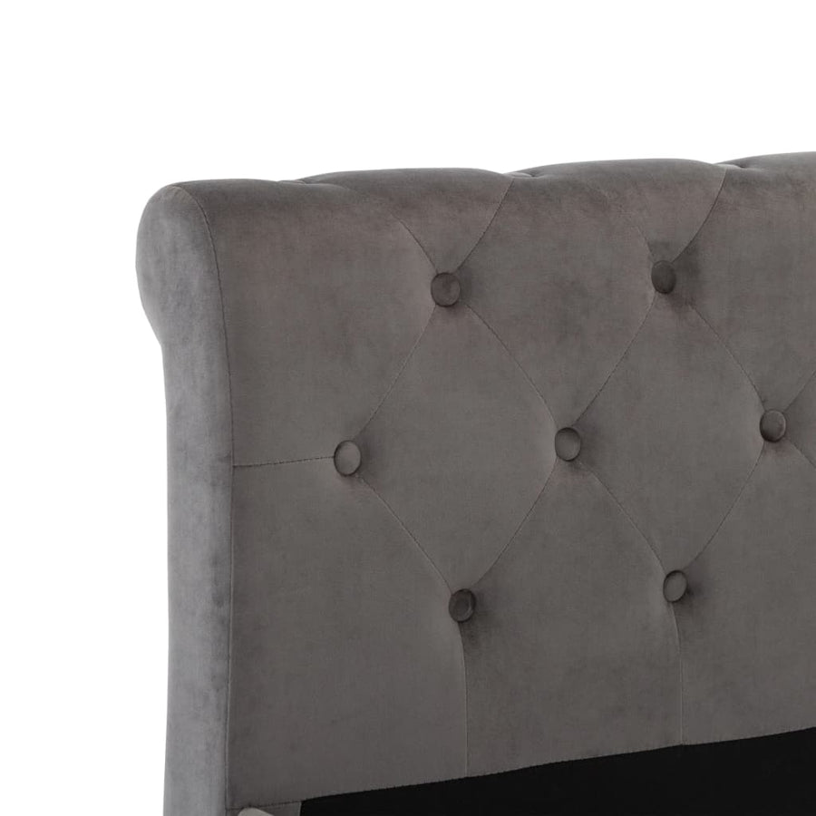 Bedframe Fluweel 200 x 200 cm Grijs