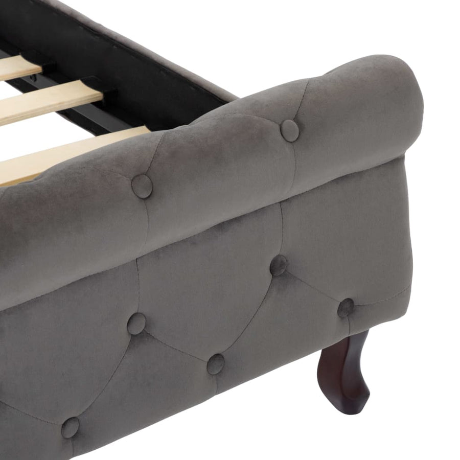 Bedframe Fluweel 200 x 200 cm Grijs