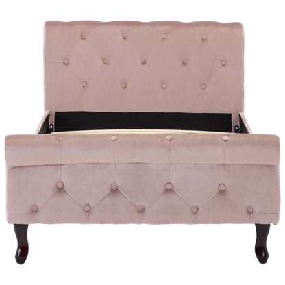 Bedframe Fluweel 90 x 200 cm Roze